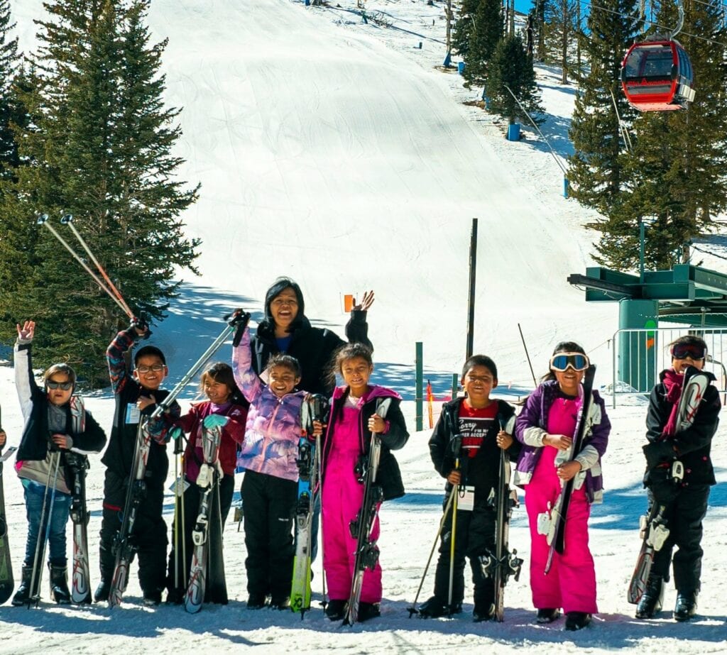 Group lessons at Ski Apache New Mexico ski resort.