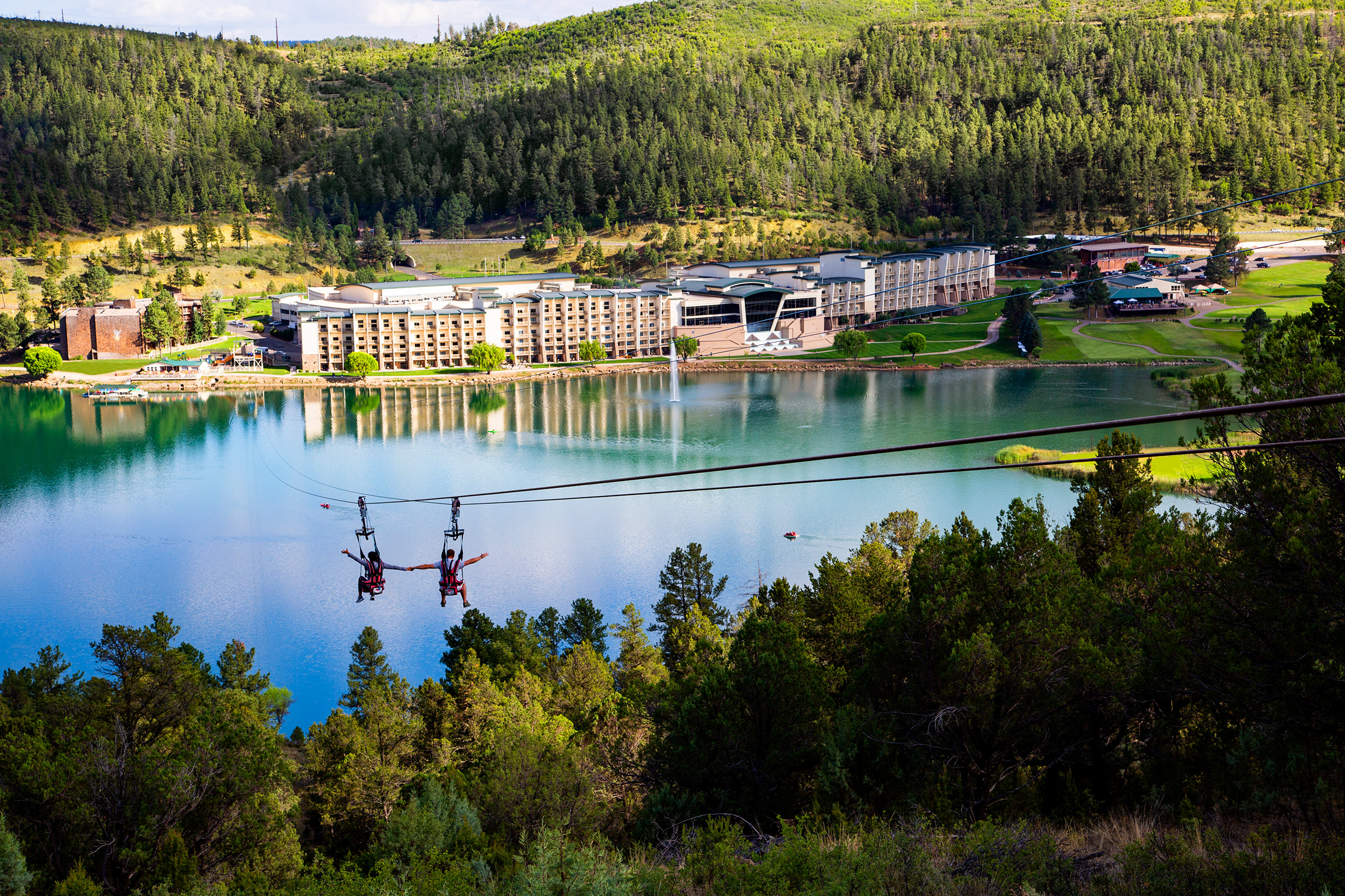 New Mexico zipline at Inn of the Mountain Gods Resort & Casino.